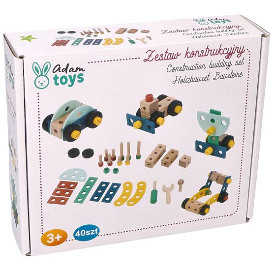 Set de construcție din lemn cu 40 de piese