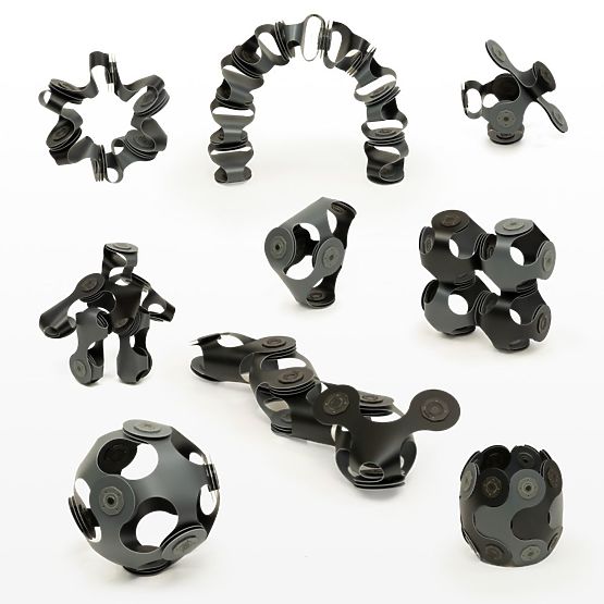 Set de construcție magnetică Designer Pack Clixo, Negru