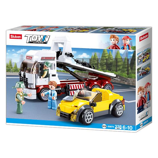 Set de construcție Sluban Town M38-B0879 - Camion de tractare cu platformă basculantă