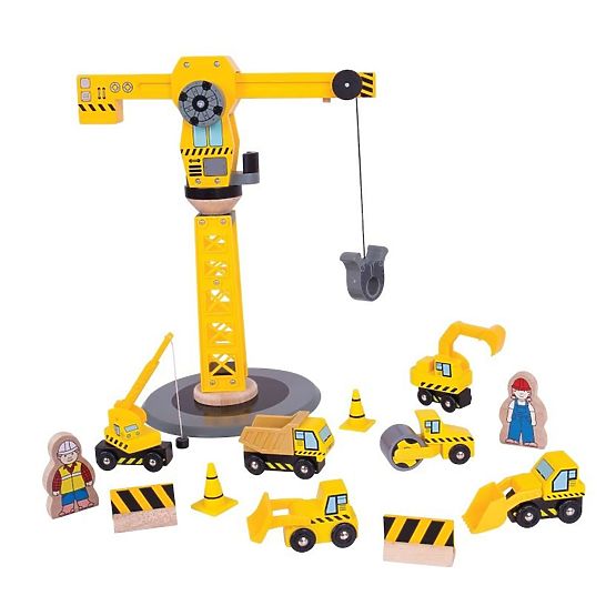 Set de construcții mari cu macara