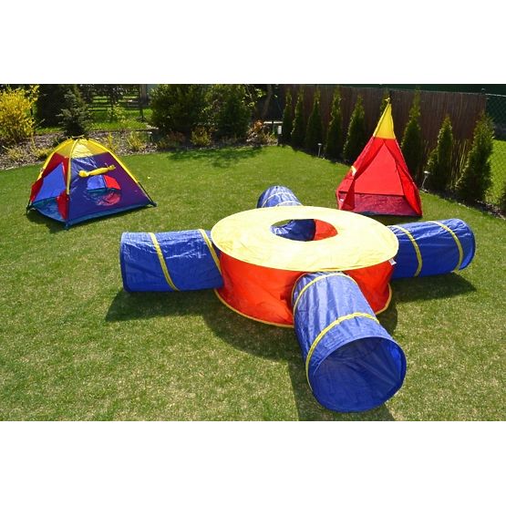 Set de corturi pentru copii 7 în 1 case + 4 tuneluri