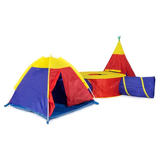 Set de corturi pentru copii 7 în 1 case + 4 tuneluri