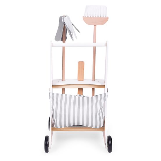Set de curățenie din lemn cu cărucior ECOTOYS