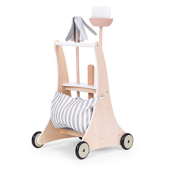 Set de curățenie din lemn cu cărucior ECOTOYS