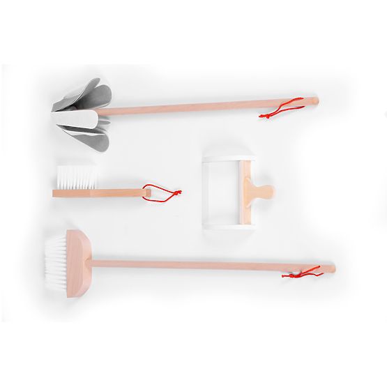 Set de curățenie din lemn cu cărucior ECOTOYS