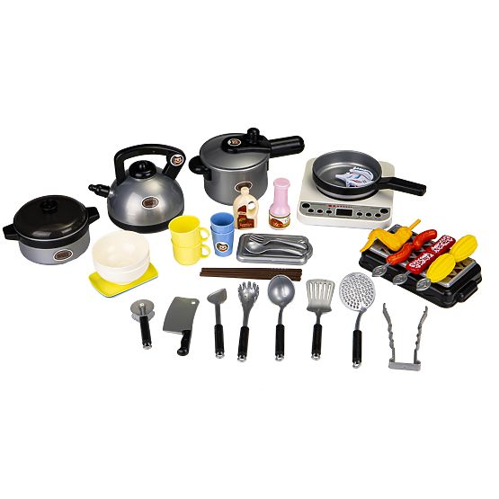 Set de gătit și grătar 40 piese, sunet LED