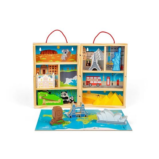 Set de joacă din lemn pentru călători Bigjigs Toys