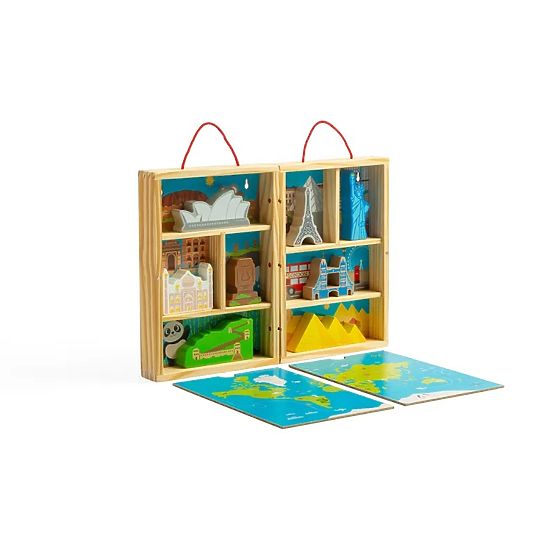 Set de joacă din lemn pentru călători Bigjigs Toys