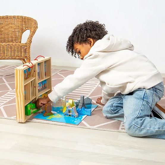 Set de joacă din lemn pentru călători Bigjigs Toys