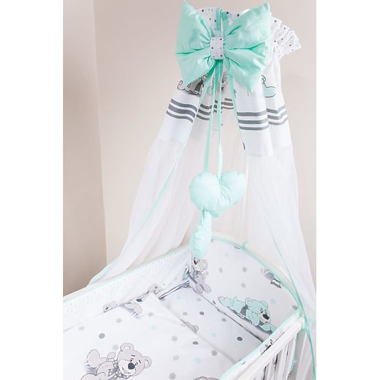 Set de lenjerie de pat cu ursuleți de plus de 120 x 90 cm-verde