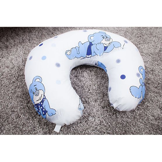 Set de lenjerie de pat cu ursuleți de plus de 135 x 100 cm-albastru