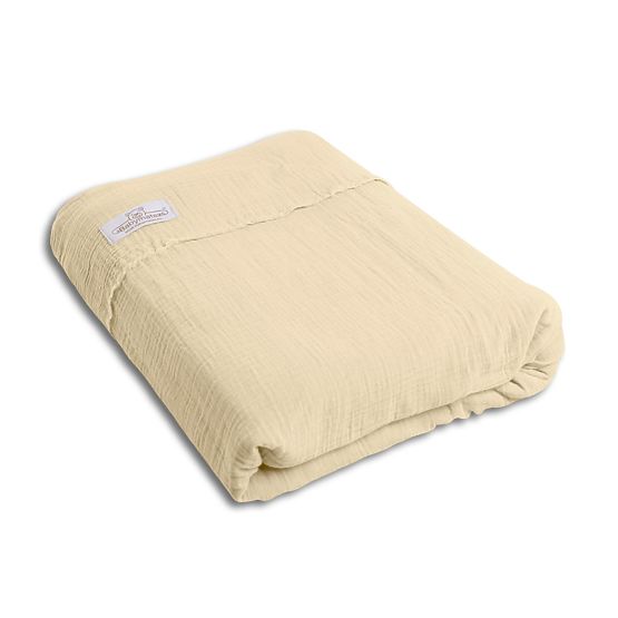 Set de lenjerie de pat din muselină Heavens 3 piese - bej