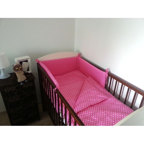 Set de lenjerie pentru copii-Roz cu buline