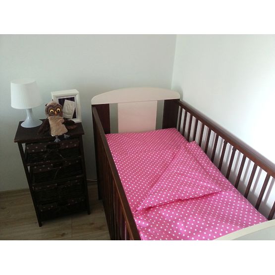 Set de lenjerie pentru copii-Roz cu buline