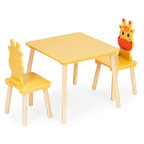 Set de mobilier pentru copii masă + 2 scaune girafă ECOTOYS