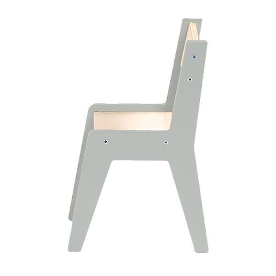 Set de mobilier pentru copii masă și două scaune cu accesorii - gri