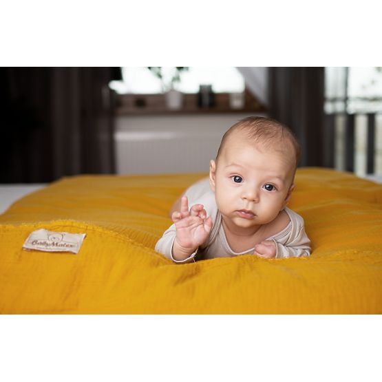 Set de pat Heavens Muslin 3 piese - Mustar