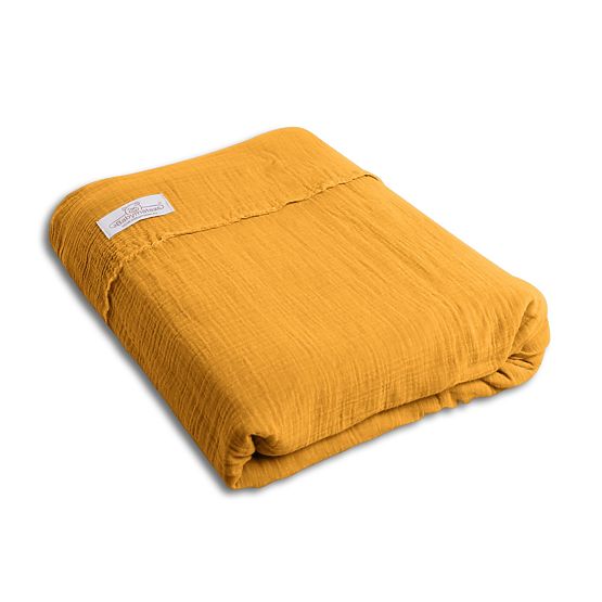 Set de pat Heavens Muslin 3 piese - Mustar