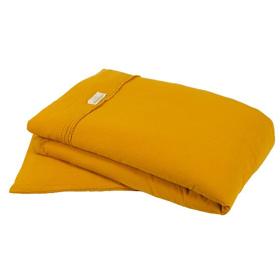 Set de pat Heavens Muslin 3 piese - Mustar