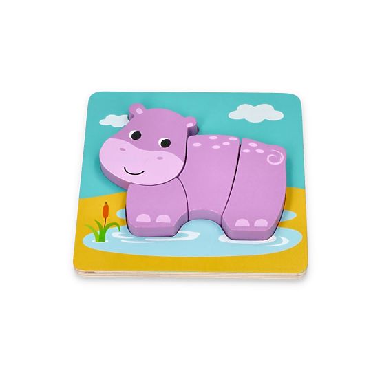 Set de patru puzzle-uri cu animale