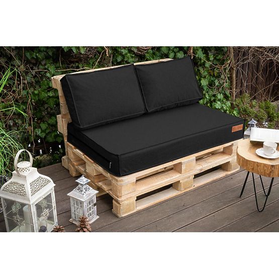 Set de perne pentru mobilier cu paleti - Negru