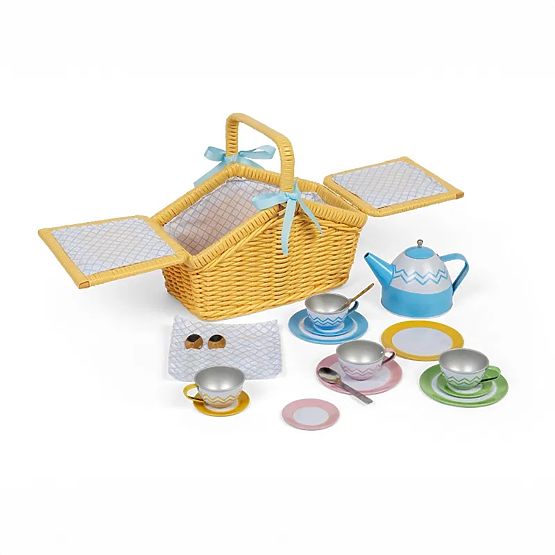 Set de picnic Bigjigs Toys în coș