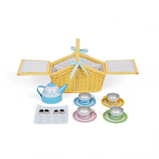 Set de picnic Bigjigs Toys în coș