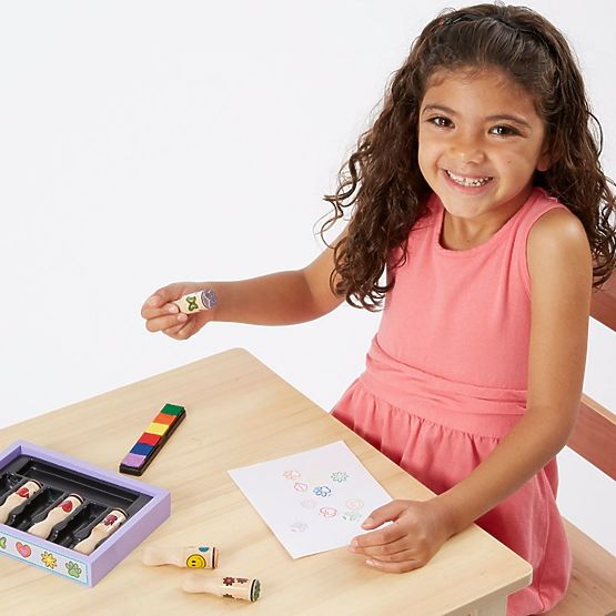 Set de timbre din lemn Melissa & Doug - 6 buc