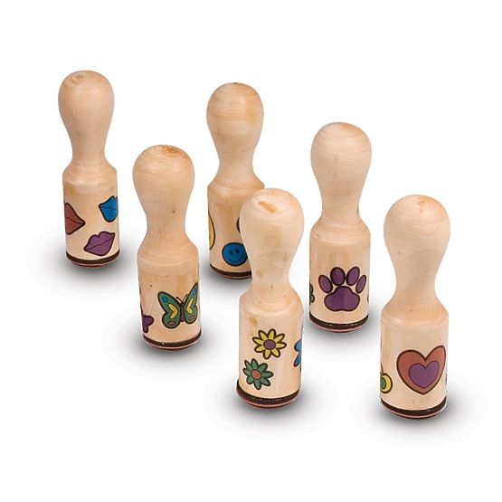 Set de timbre din lemn Melissa & Doug - 6 buc
