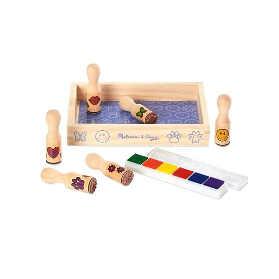 Set de timbre din lemn Melissa & Doug - 6 buc