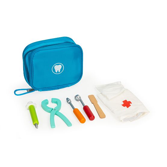 Set dentist geantă cu 7 accesorii pentru copii ECOTOYS
