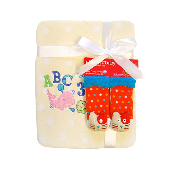 Setul cadou – pătură de pluș + șosete SET 7