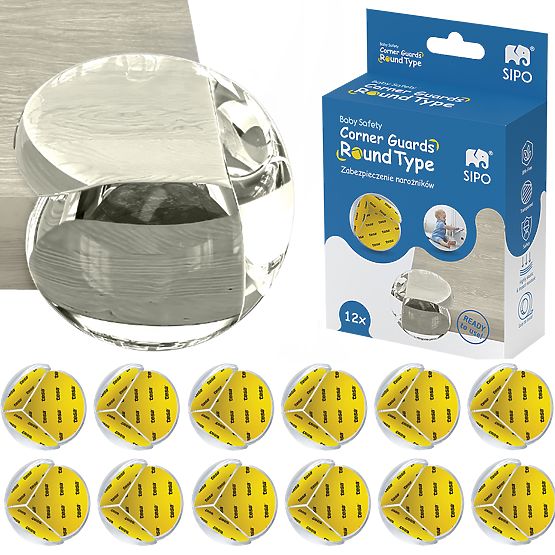 SIPO Set aparatoare de colt rotunde - 12 buc