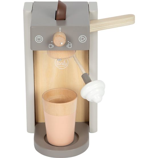 small foot Aparat de cafea din lemn cu accesorii Tasty gri