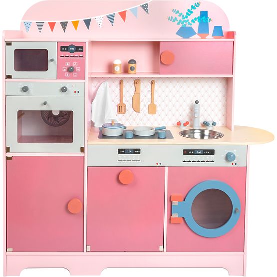 small foot Bucătărie din lemn Gourmet roz