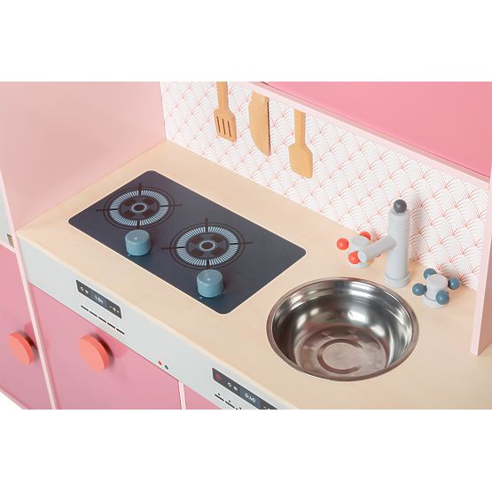 small foot Bucătărie din lemn Gourmet roz