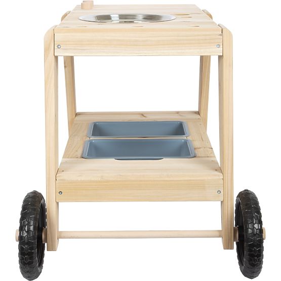 small foot Bucătărie mică din lemn pentru exterior