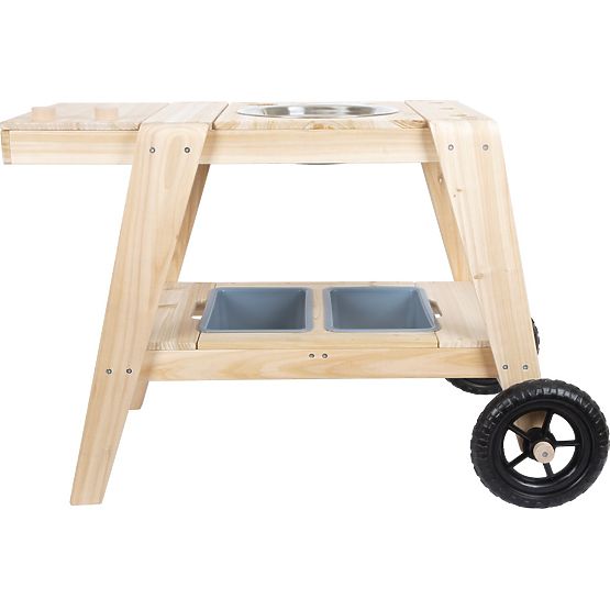 small foot Bucătărie mică din lemn pentru exterior