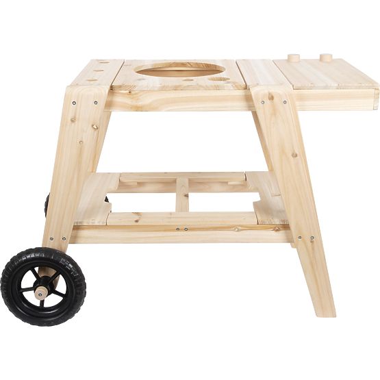 small foot Bucătărie mică din lemn pentru exterior