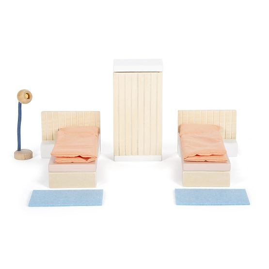 small foot Căsuță pentru păpuși cu mobilier, naturală