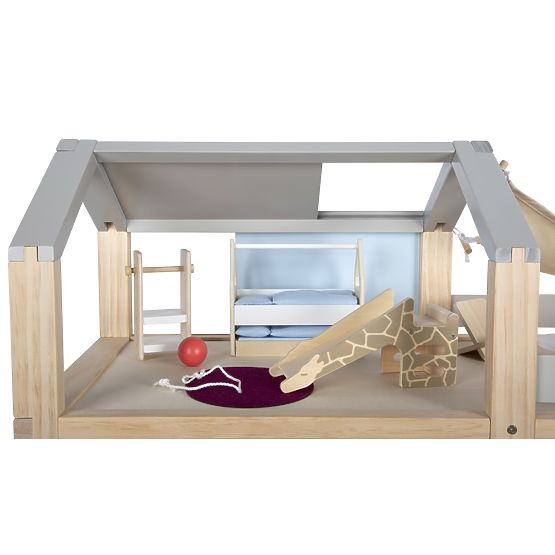 small foot Căsuță pentru păpuși cu mobilier, naturală