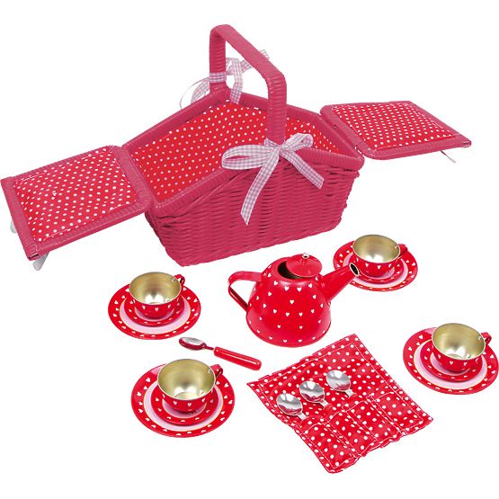 small foot Coș de picnic Dots and Hearts