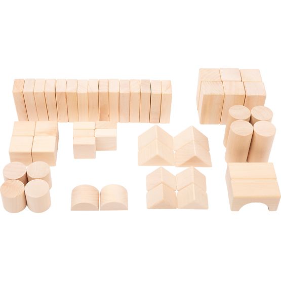 Small Foot Cuburi din lemn 50 buc natural