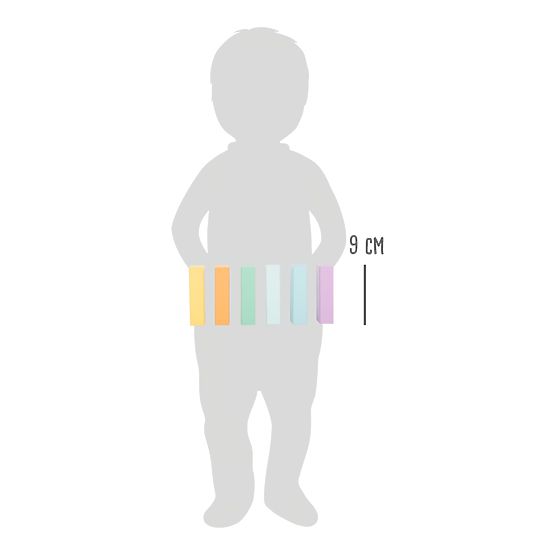 Small Foot Cuburi din lemn pastel 50 buc