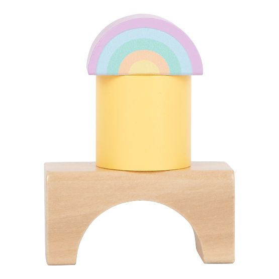 Small Foot Cuburi din lemn pastel 50 buc