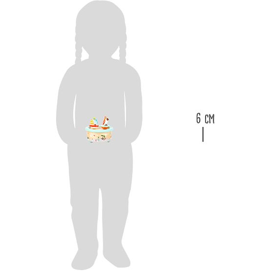 small foot Cutie muzicală cu elefant și papagal