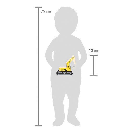 small foot Excavator cu șenile din lemn
