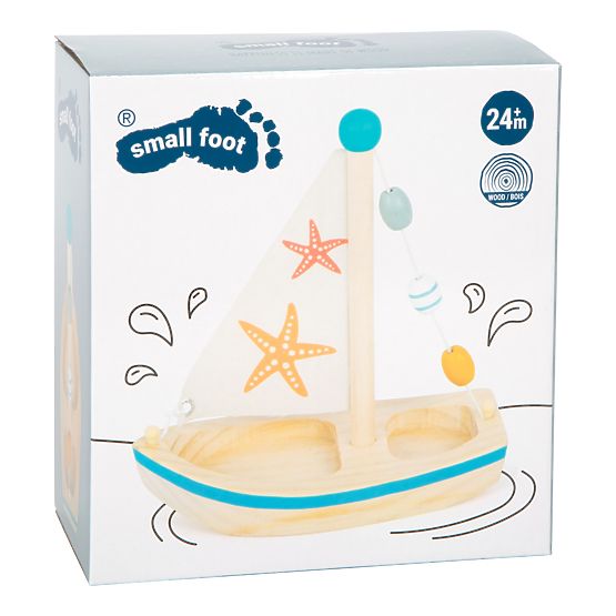 small foot Jucărie de apă barcă cu pânze stea de mare