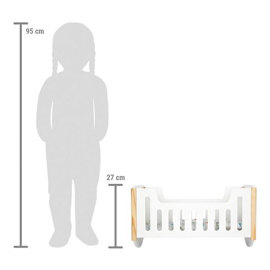 small foot Leagăn de lemn pentru păpuși Little Button