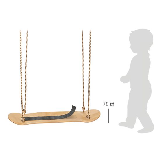 small foot Leagăn din lemn Skateboard